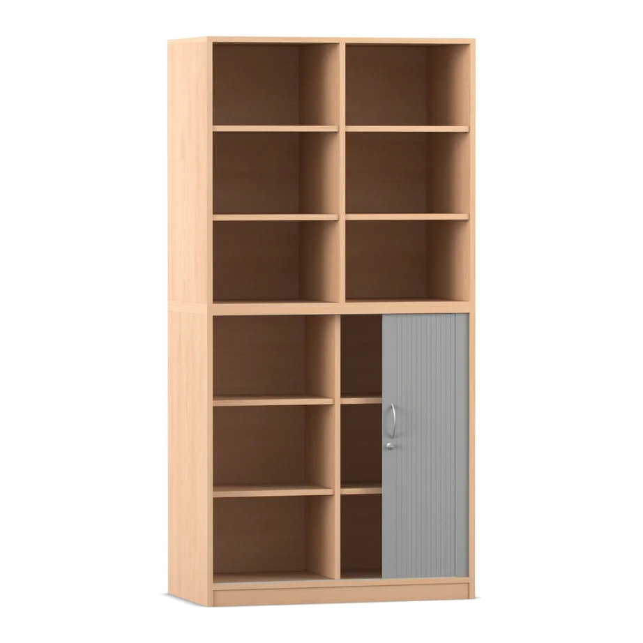 Rollladen-Schrank - Breite: 94,4 cm, Buche hell