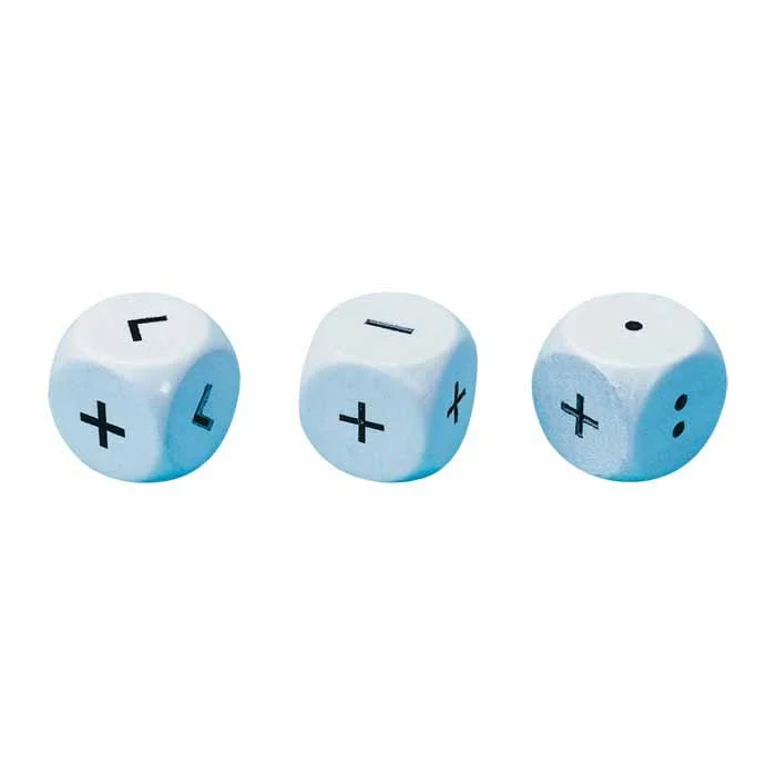 Rechenzeichenwürfel, = x + + -