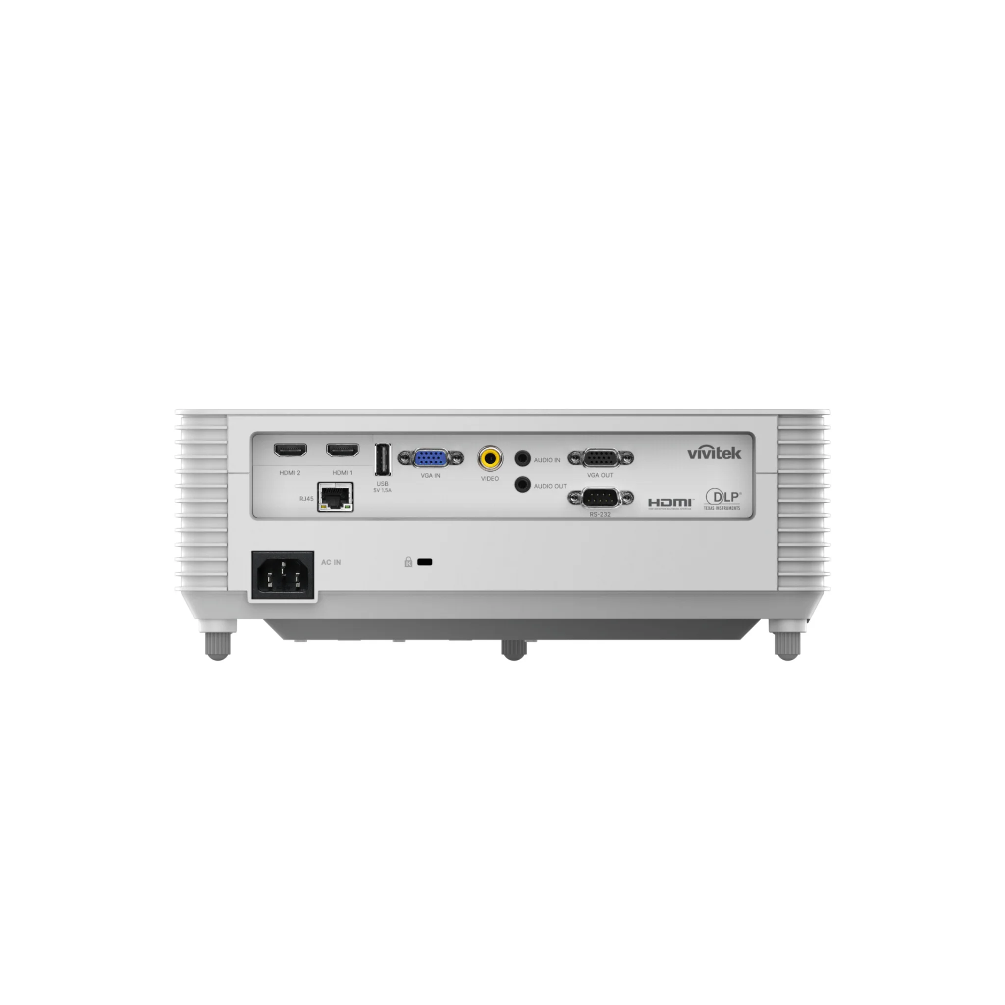 Projektor, Rückseite, HDMI, VGA, DC-Stromversorgung