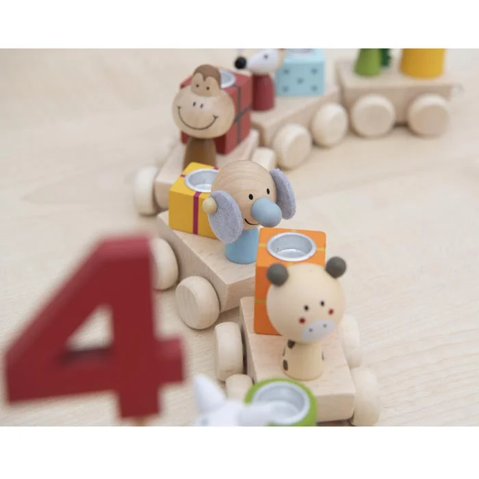 Holzspielzeug, Zugset, Tierfiguren, Kinderspielzeug, Lauffähiges Holzsystem