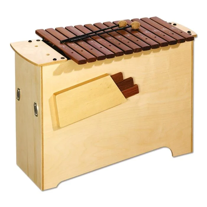Xylophon, Holzglockenspiel, Holzgehäuse, angeschraubt, Musikinstrument