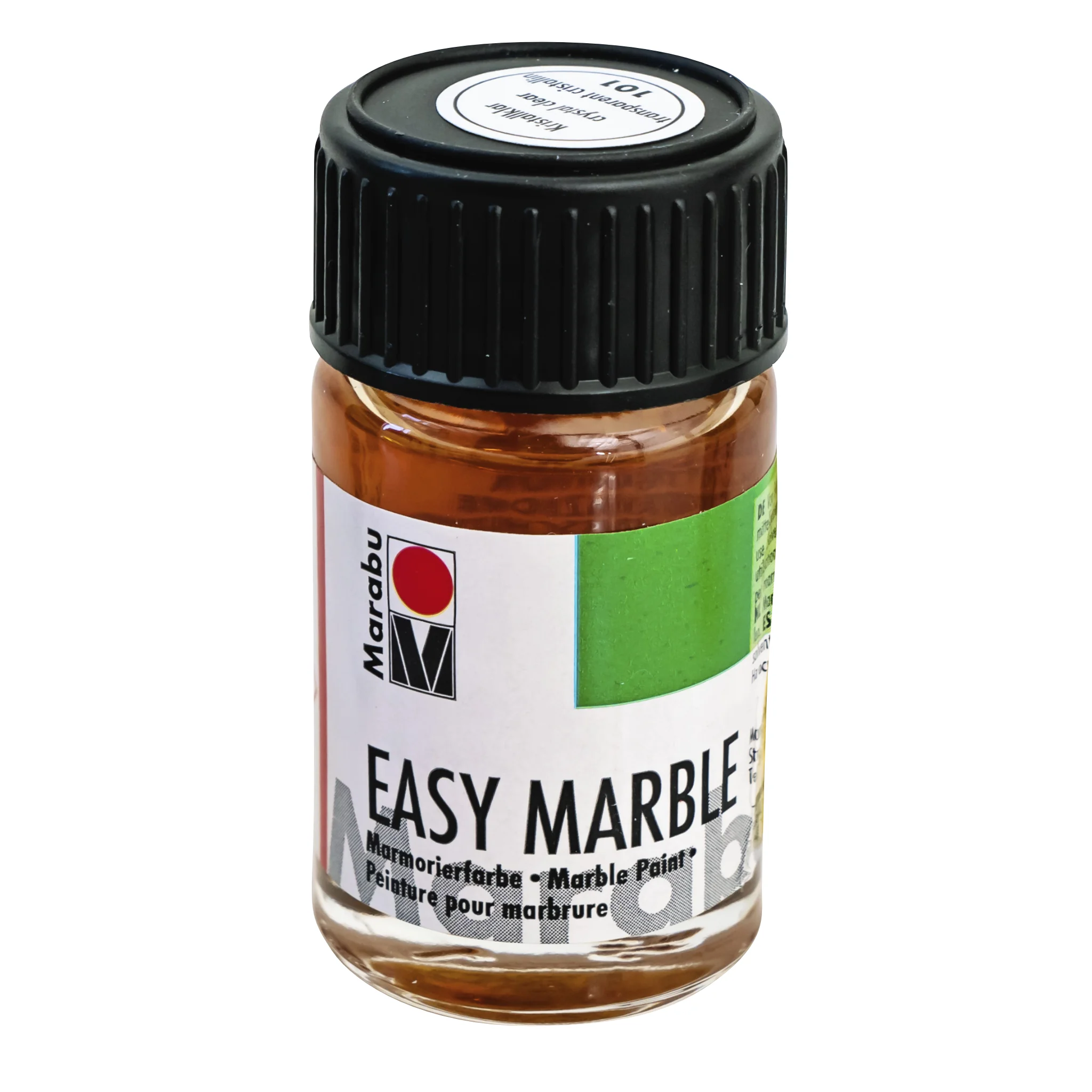 Marmorpint, Einfaches Marmor, orangefarbene Flüssigkeit, Lack/Beize, Flasche