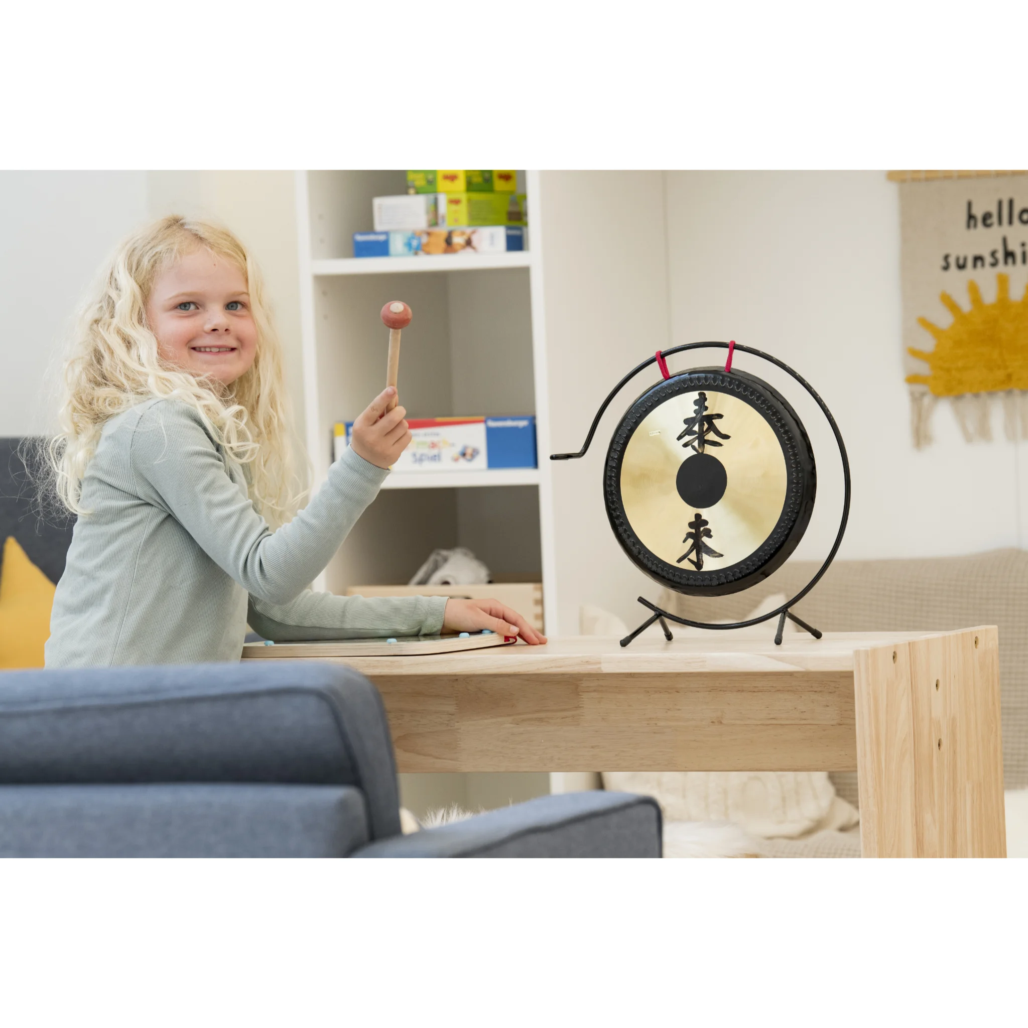 Kinderhammer, Glocke, Spielzeug, Gong, Holztablett