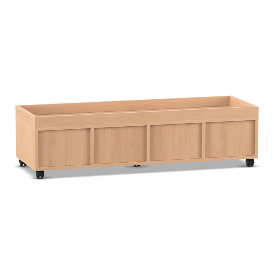 Holzbox, Aufbewahrungsbox, Küchencontainer, Rollboden, Wagenbox