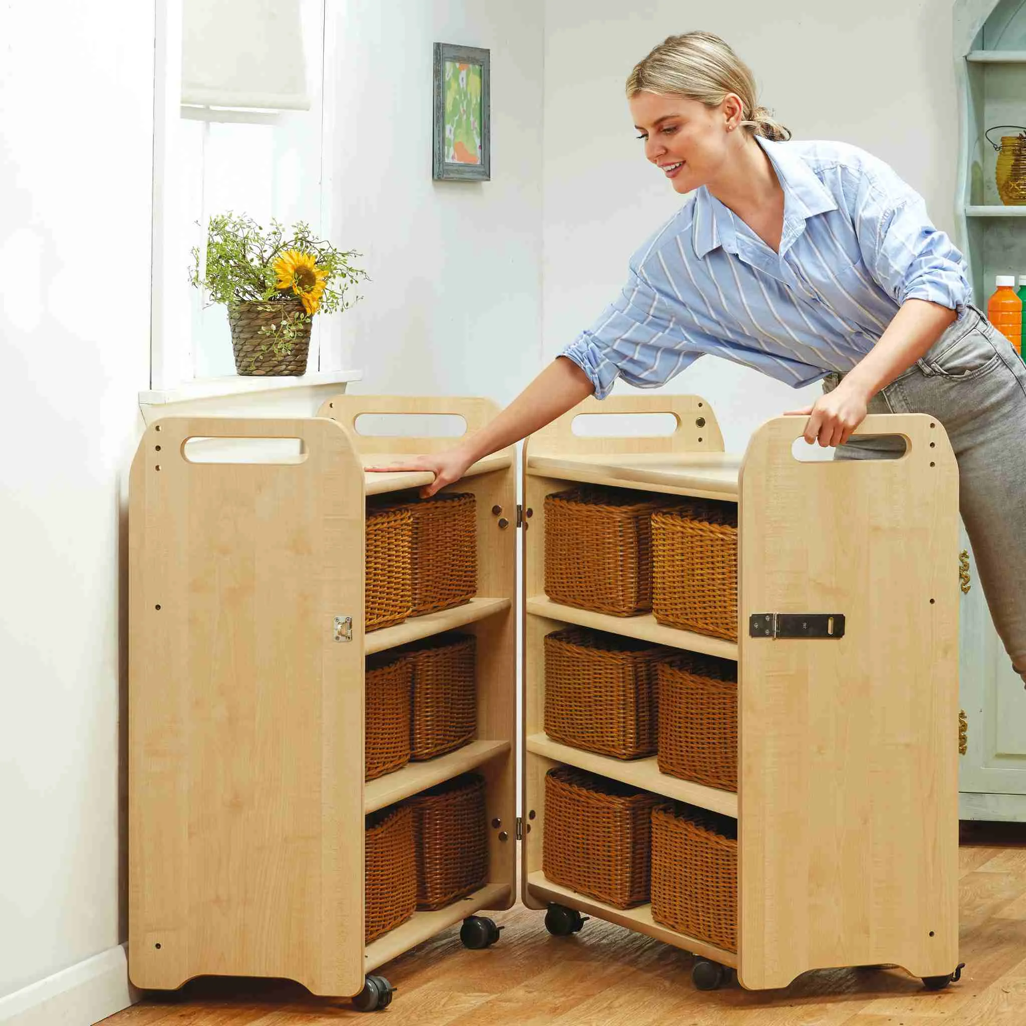 Mobiler Kabinett-Regalschrank
