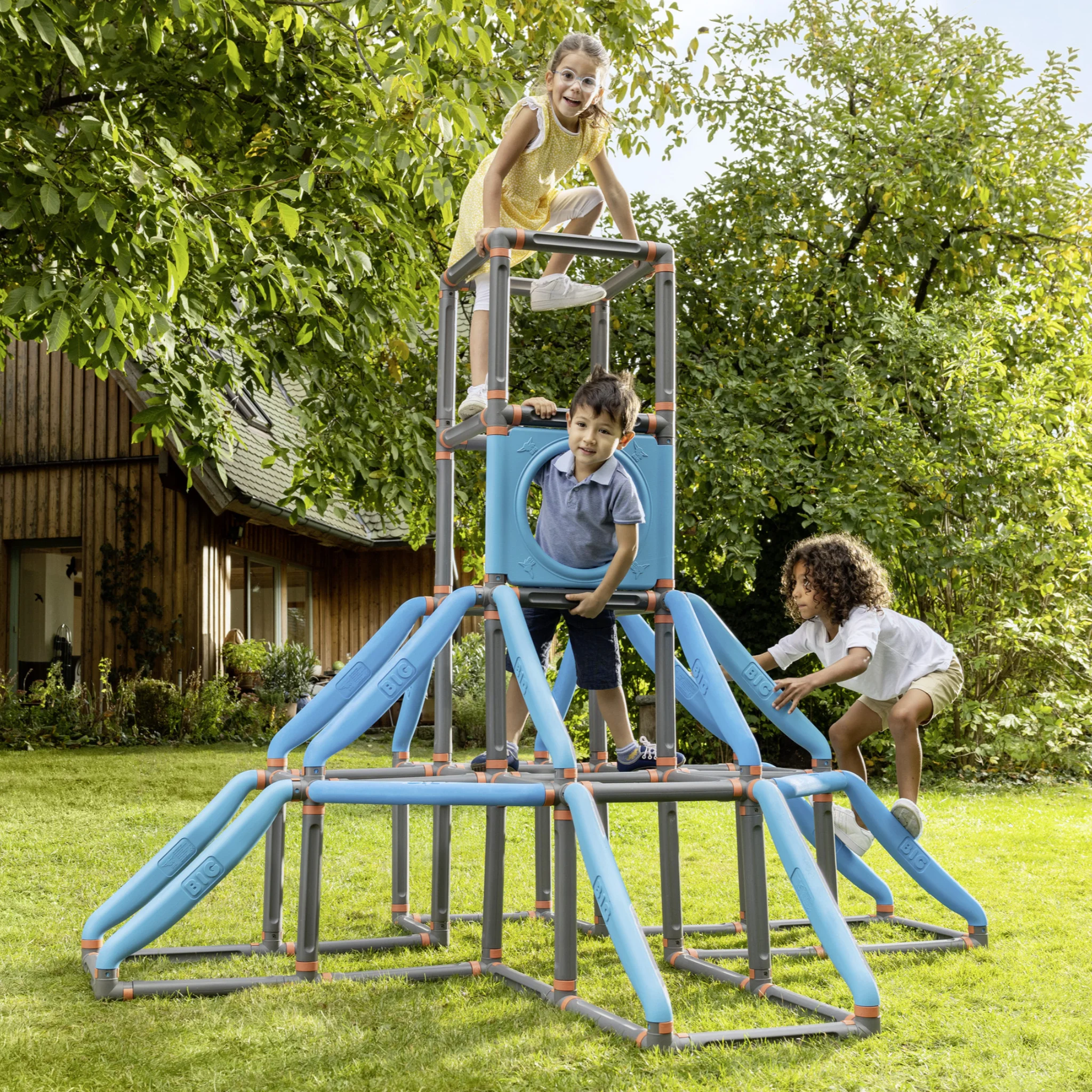 Klettergerüst, Spielturm, Schaukelstange, Spielgerät, Outdoor-Kletterstruktur
