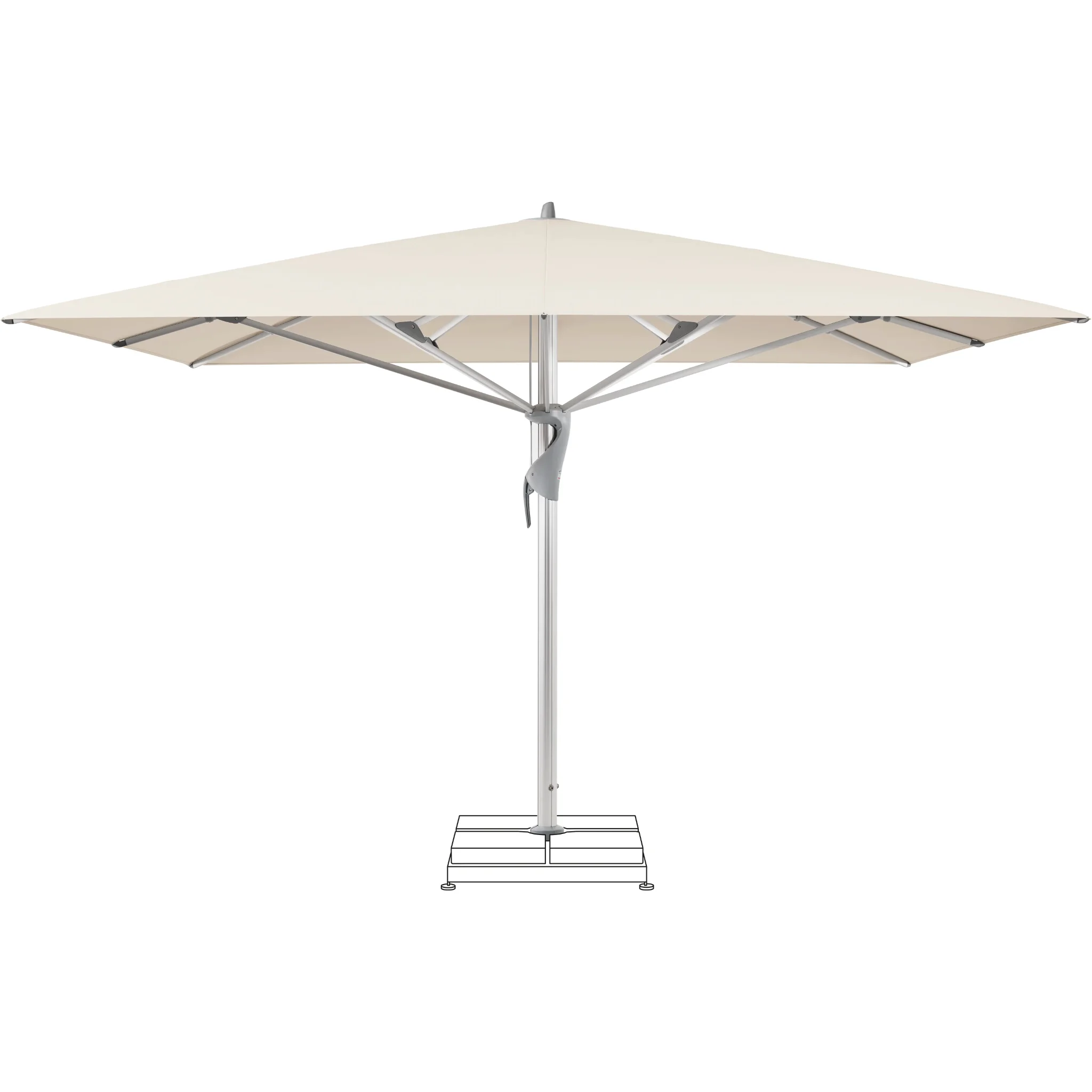 Sonnenschirm, Schirm, Garten, Bezug beige, Stahlgestell