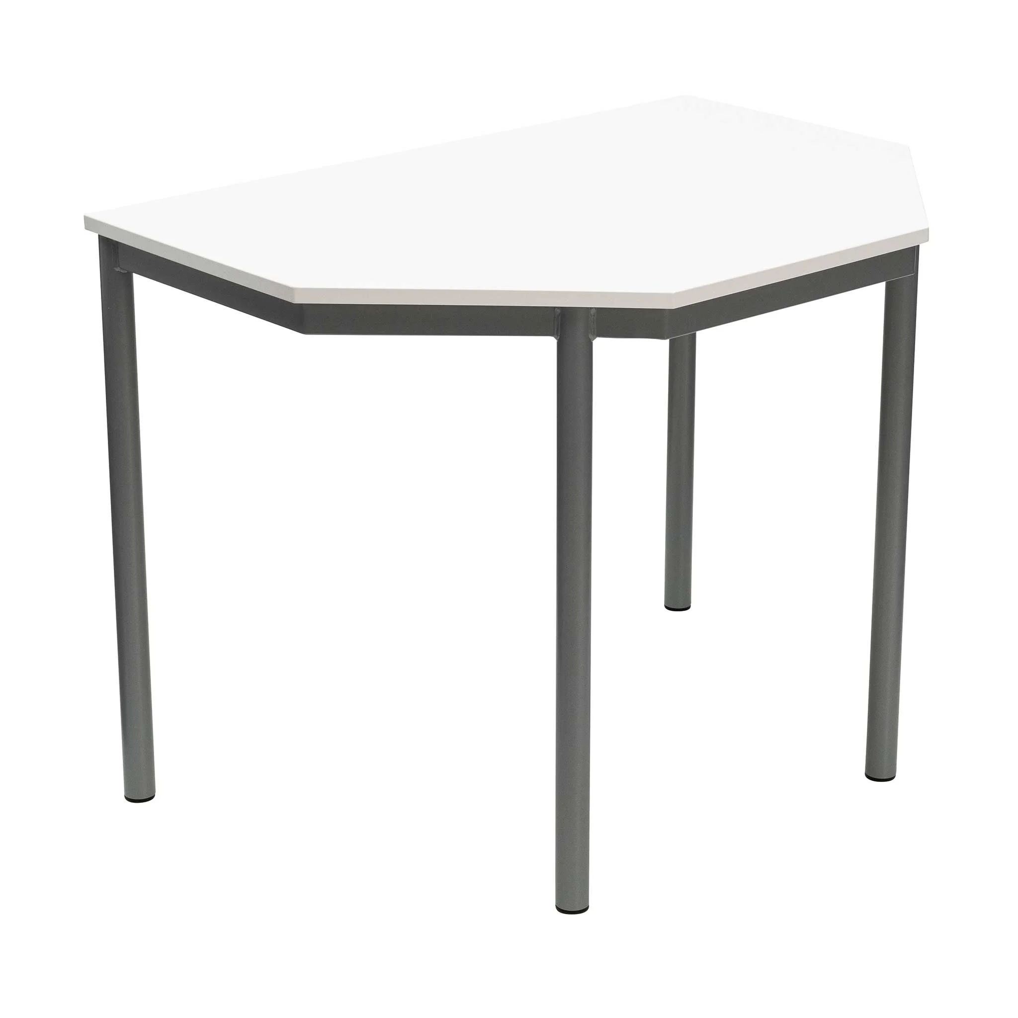Tisch, Eckiges Tischdesign, Metallbeine, Weiße Tischplatte, Küche/Arbeitszimmertisch