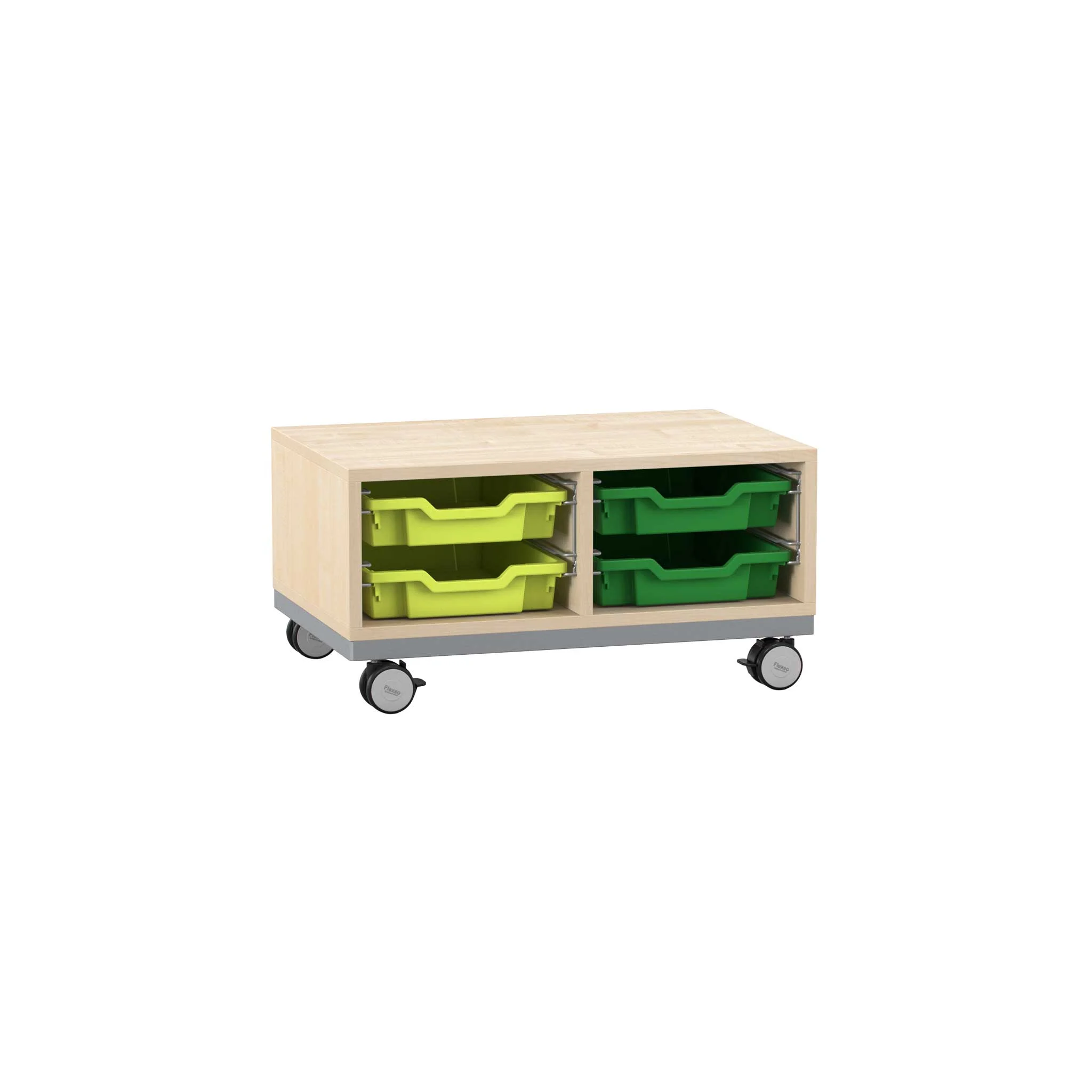 Regal Pro mit Stahlrahmen, H: 36,5 cm, Buche hell