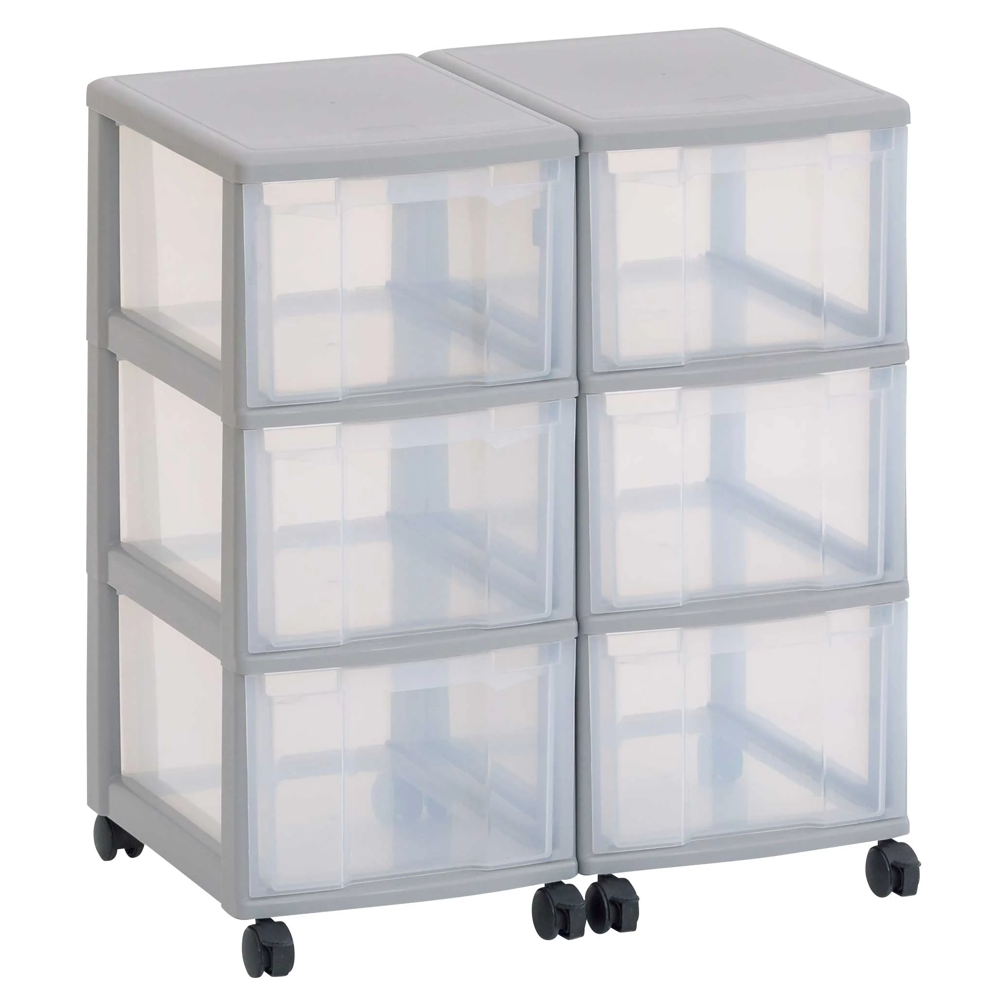 Aufbewahrung, Schubladeneinheit, Kunststoffschubladen, Rollbarer Stauraum, Stackable