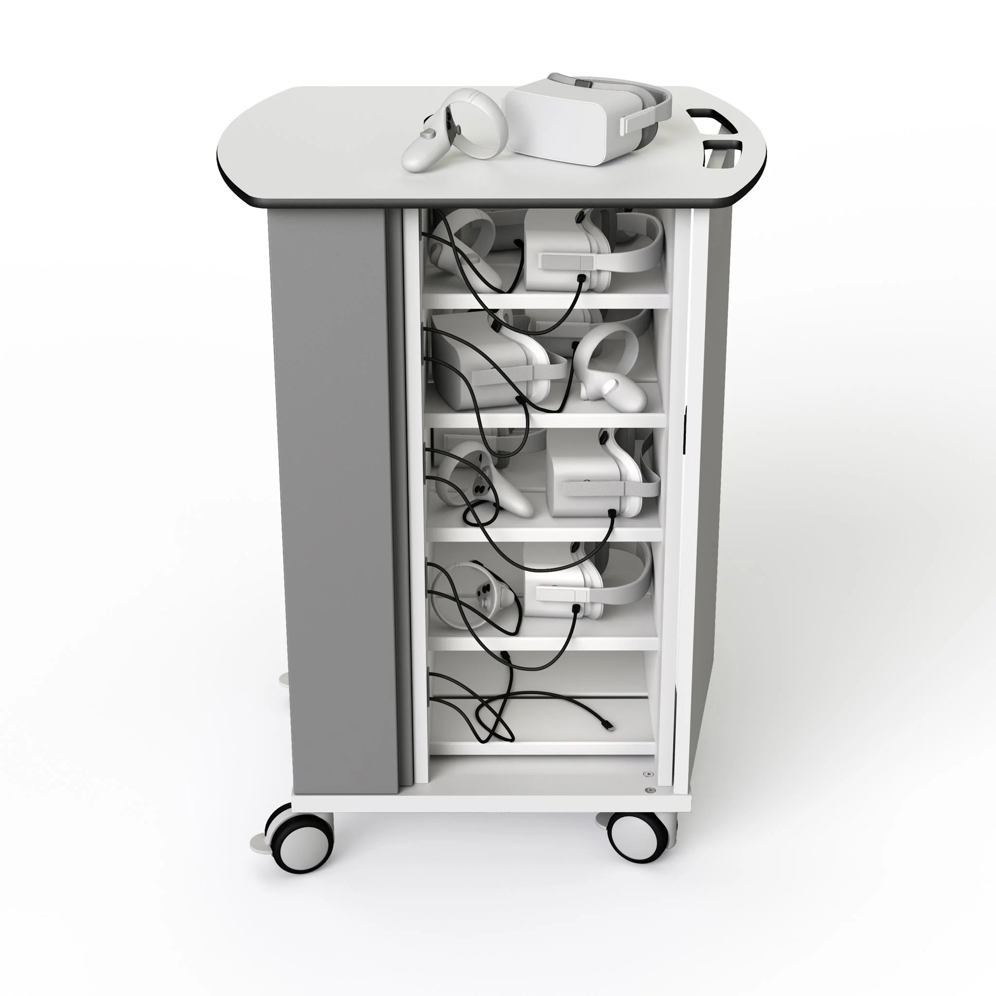 Medizinisches Umtischwagen, Verstauungsschrank, Elektronische Geräte, Kabelmanagement, Rollenwagen