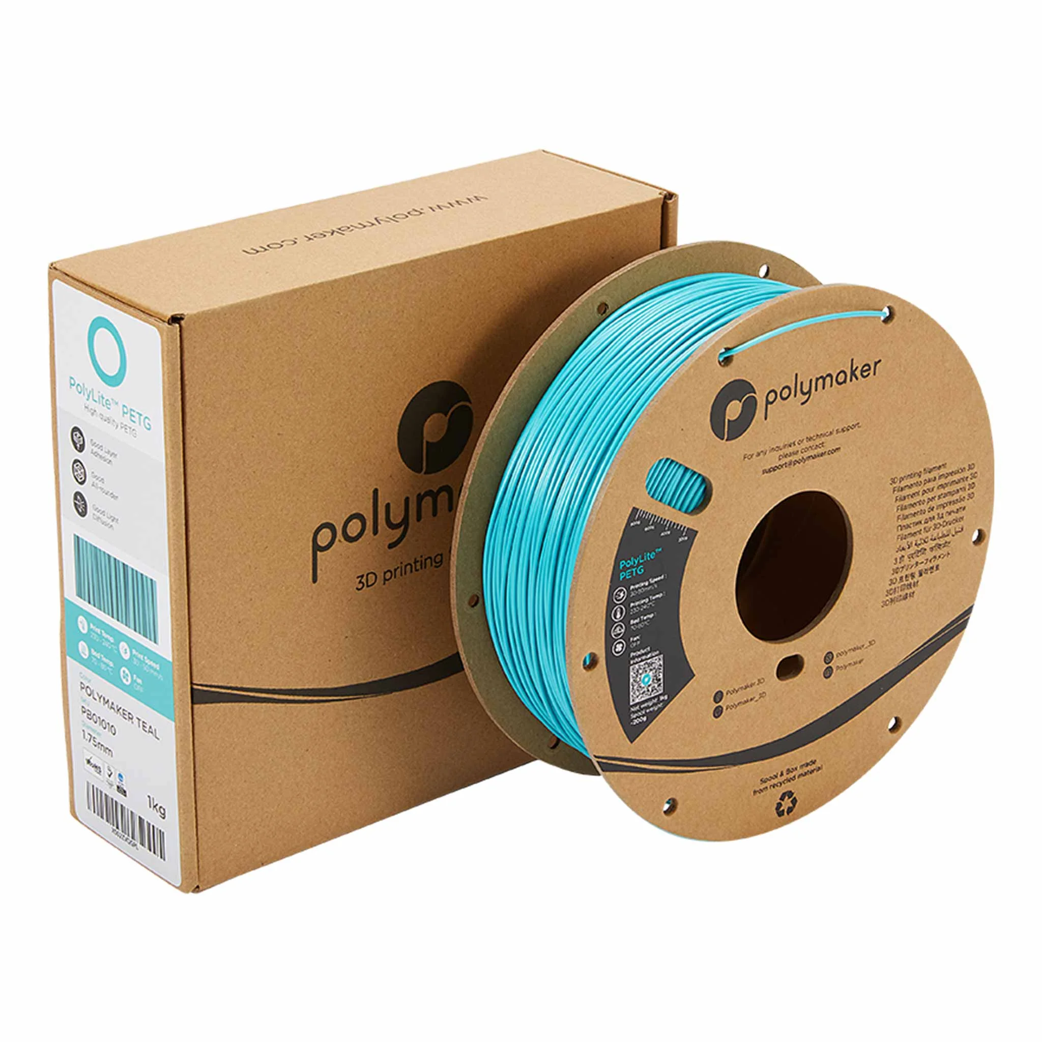 3D-Druck Filament, PETG, Teal, Spule, Polymaker
