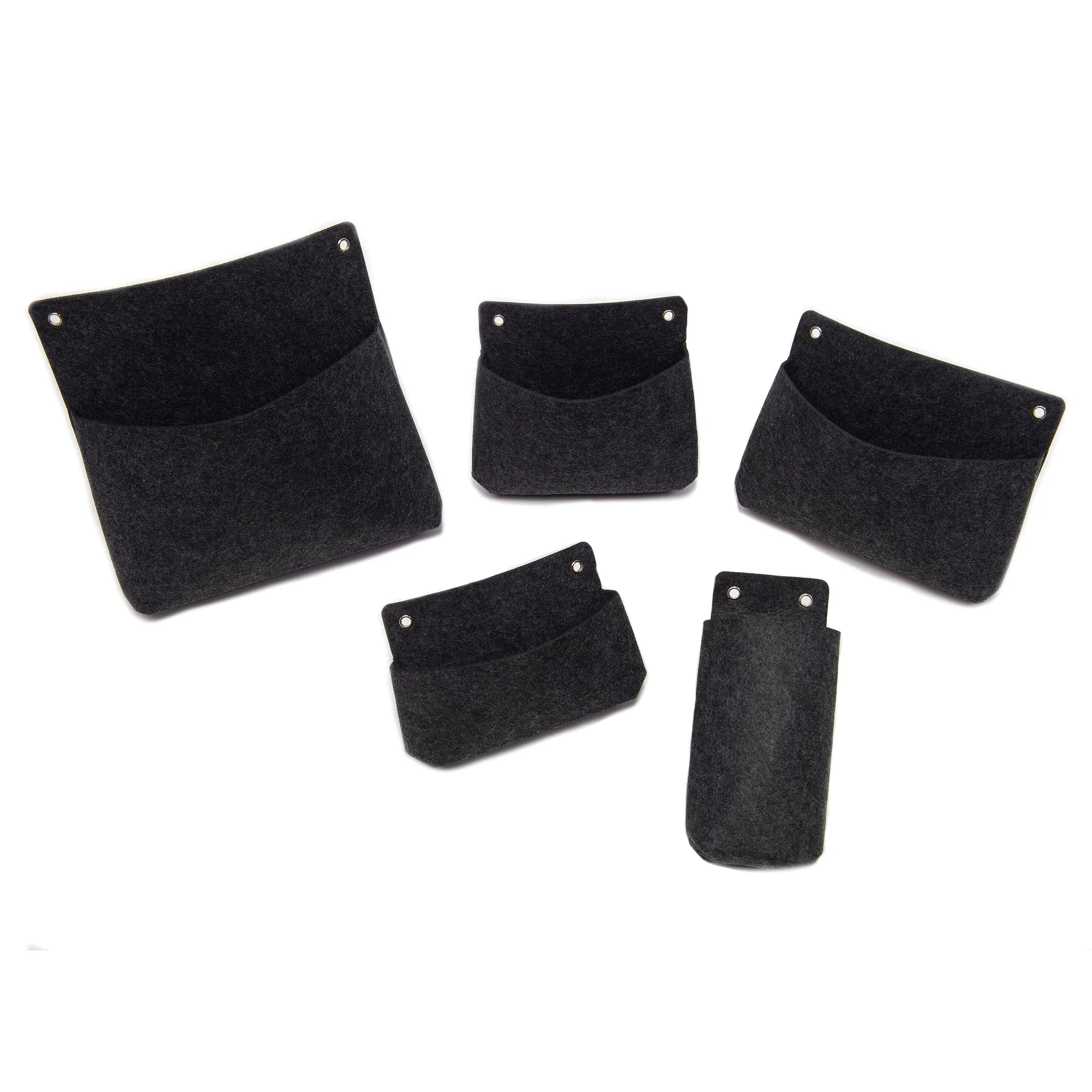 Halterung, Organizer, Wandtasche, Materialfilz, Schwarz