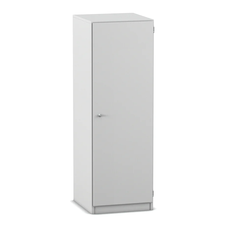 Schrank, Garderobenschrank, Hängeschrank, Metall, weiß
