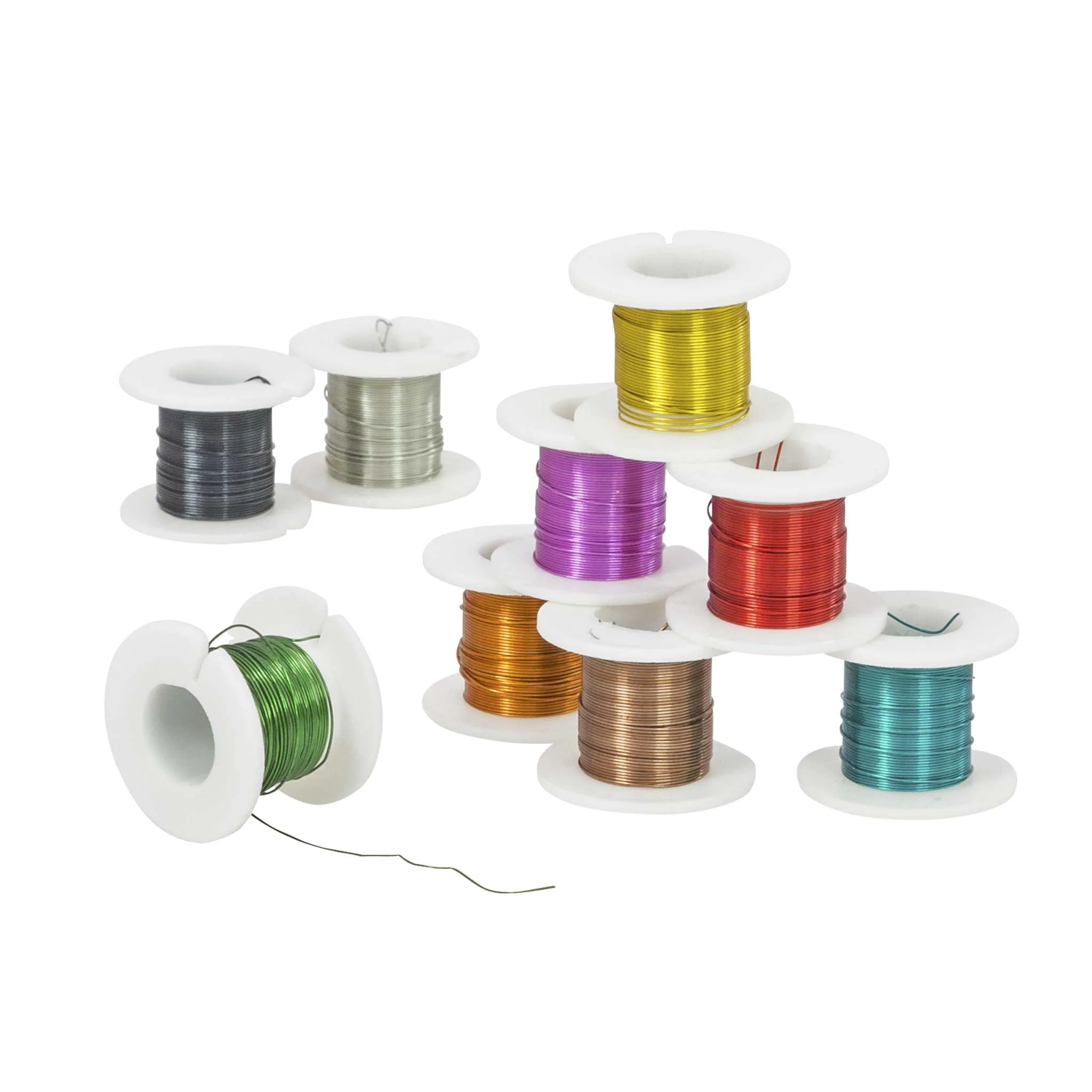 Spule, Metalldraht, Mehrfarbig, Schmuckdraht, Spulen-set