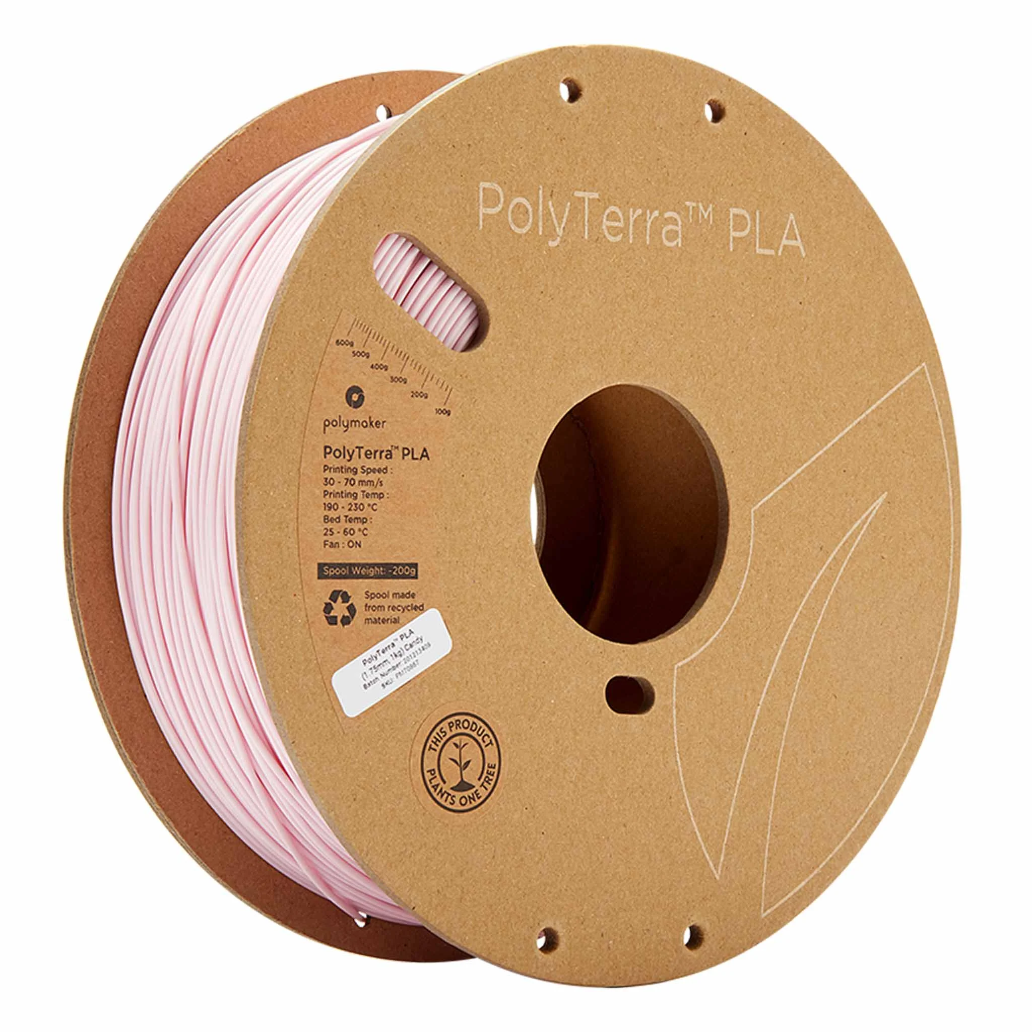 PLA-Filament, 3D-Druck-Filament, rosa Filament, Spule, PolyTerra PLA