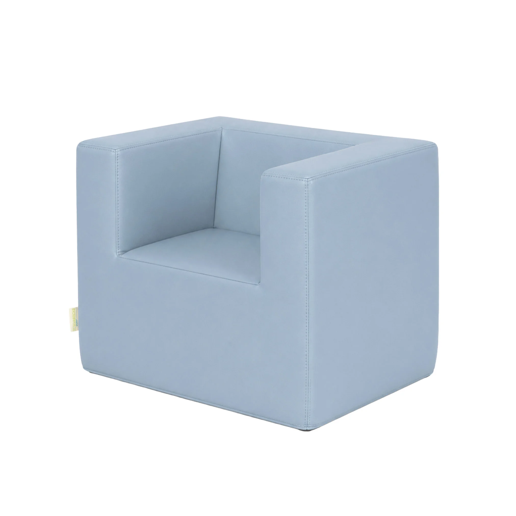 Kiga-Sessel mit Kunstlederbezug, Kunstleder Eisblau KF01