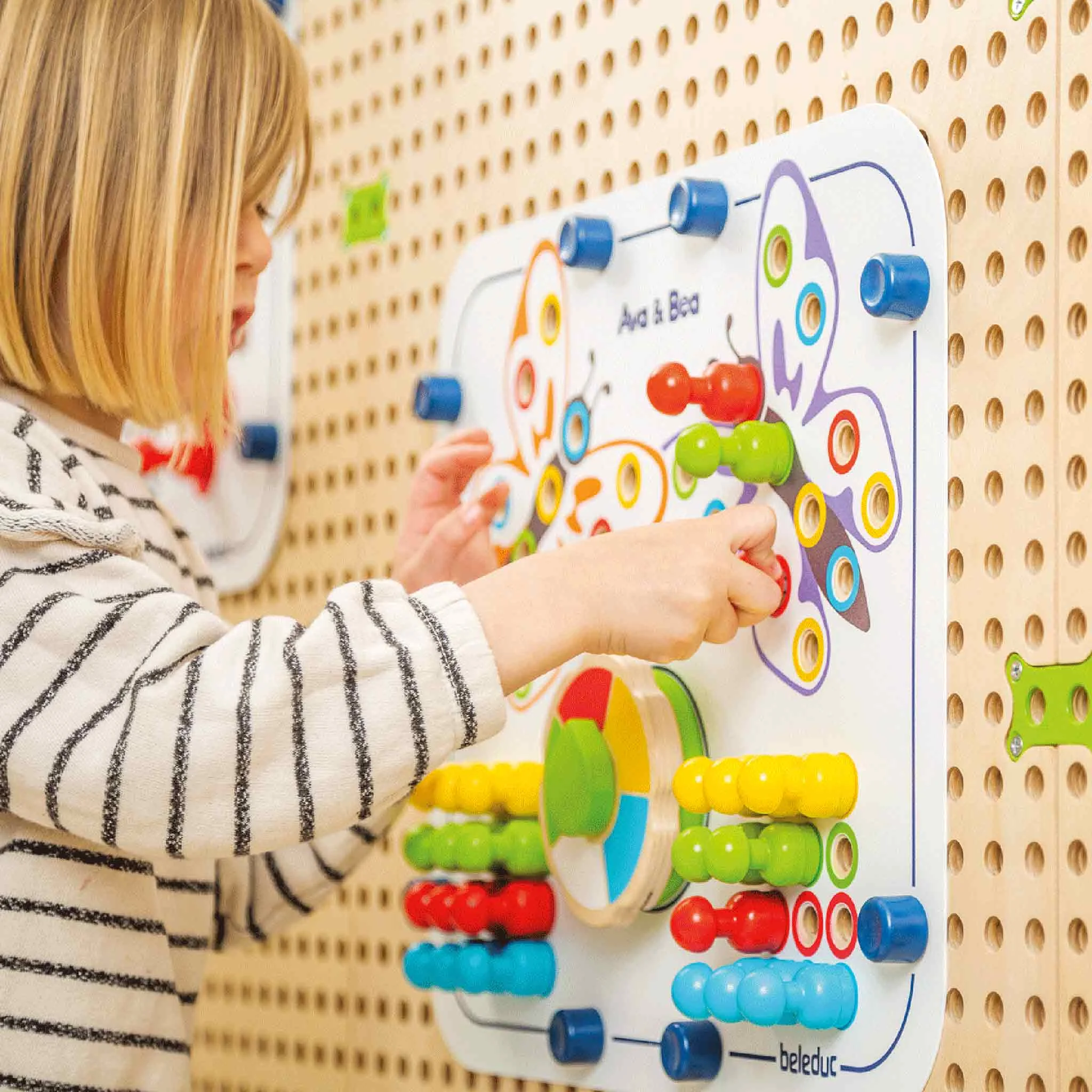 Bildungsspielzeug, Pädagogisches Spielzeug, Farbperlen, Montessori-Aktivität, Feinmotorik