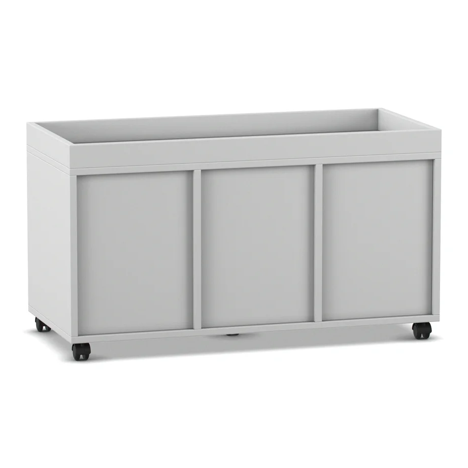 Wandkastentisch, Aufbewahrungskasten, Stahlmetall, Schiebtür, Rollcontainer