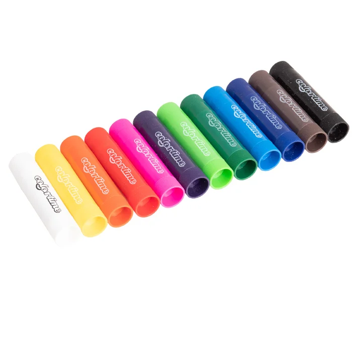 Klebestifte, Papierschaber, Kunststoffgriff, neonfarben, mehrfarbig