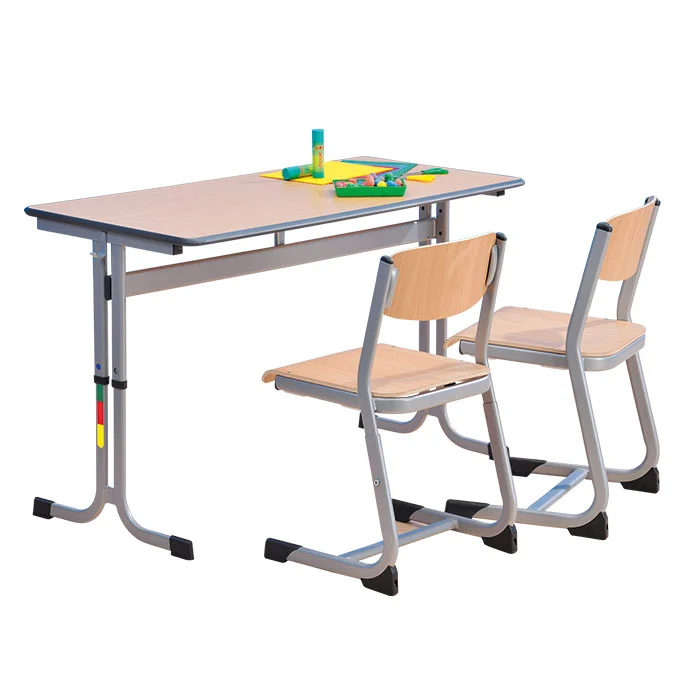 Schulbank, Schreibtisch, Schreibtischset, Klassenzimmereinrichtung, Holzplatten