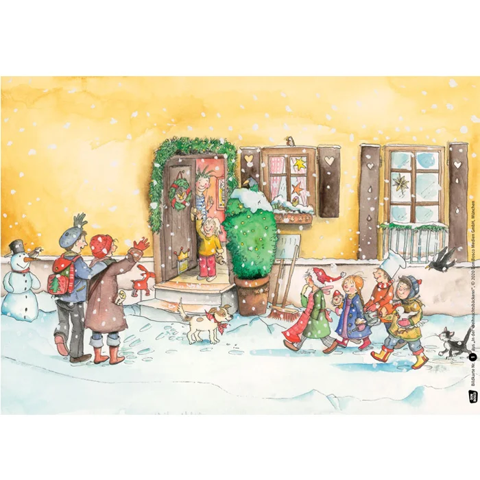 Winter, Snow, Haus, Menschen, Hund