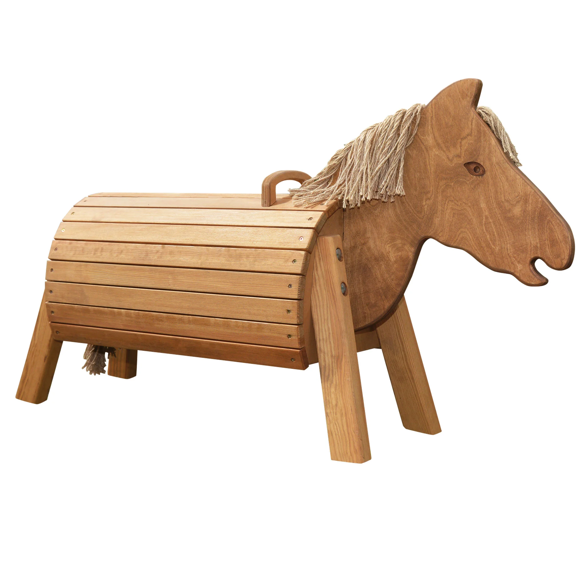 Holzpferd, Kinderspielzeug, Holzpferd-ähnlich, Holz, Rope mane