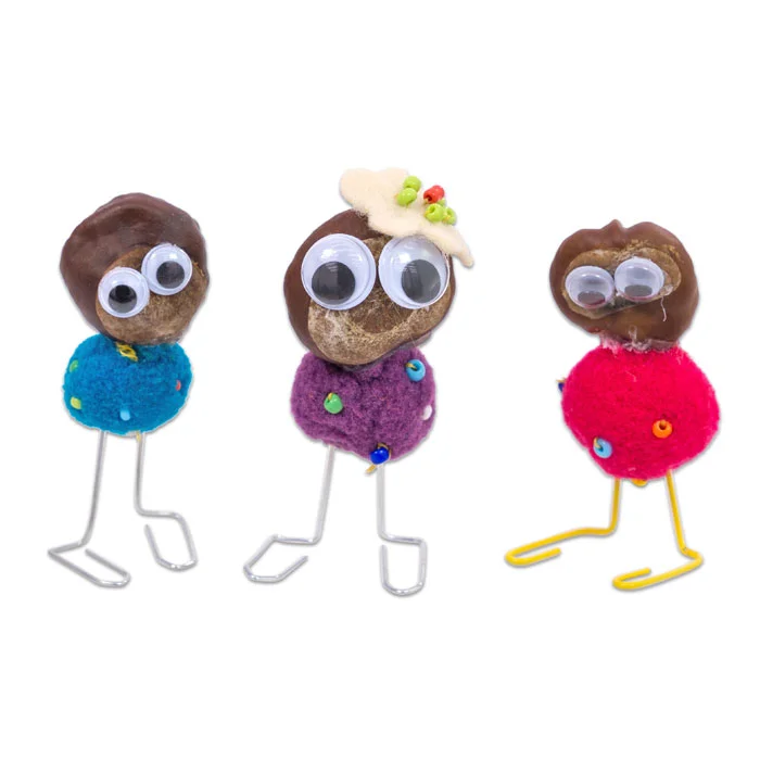 Kulleraugen, Filzkugeln, Puppenfigur, Freigestellt, Häkelkunst