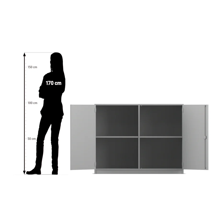 Sideboard, Schrank, Aufbewahrung, Zweiflügelig, Grau