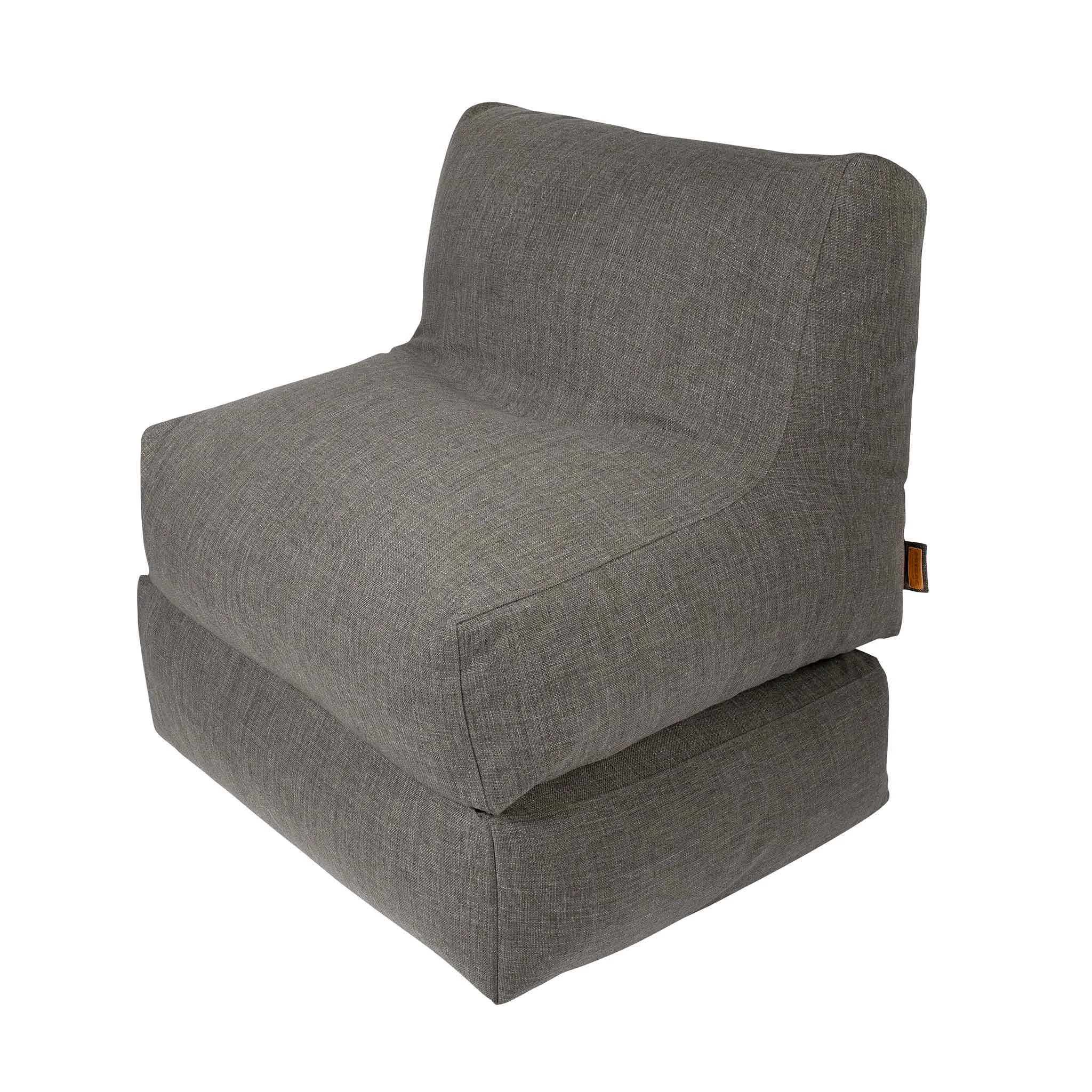 Sessel, Sesselbezug, Grau, Mikrofaser, Kissenhocker