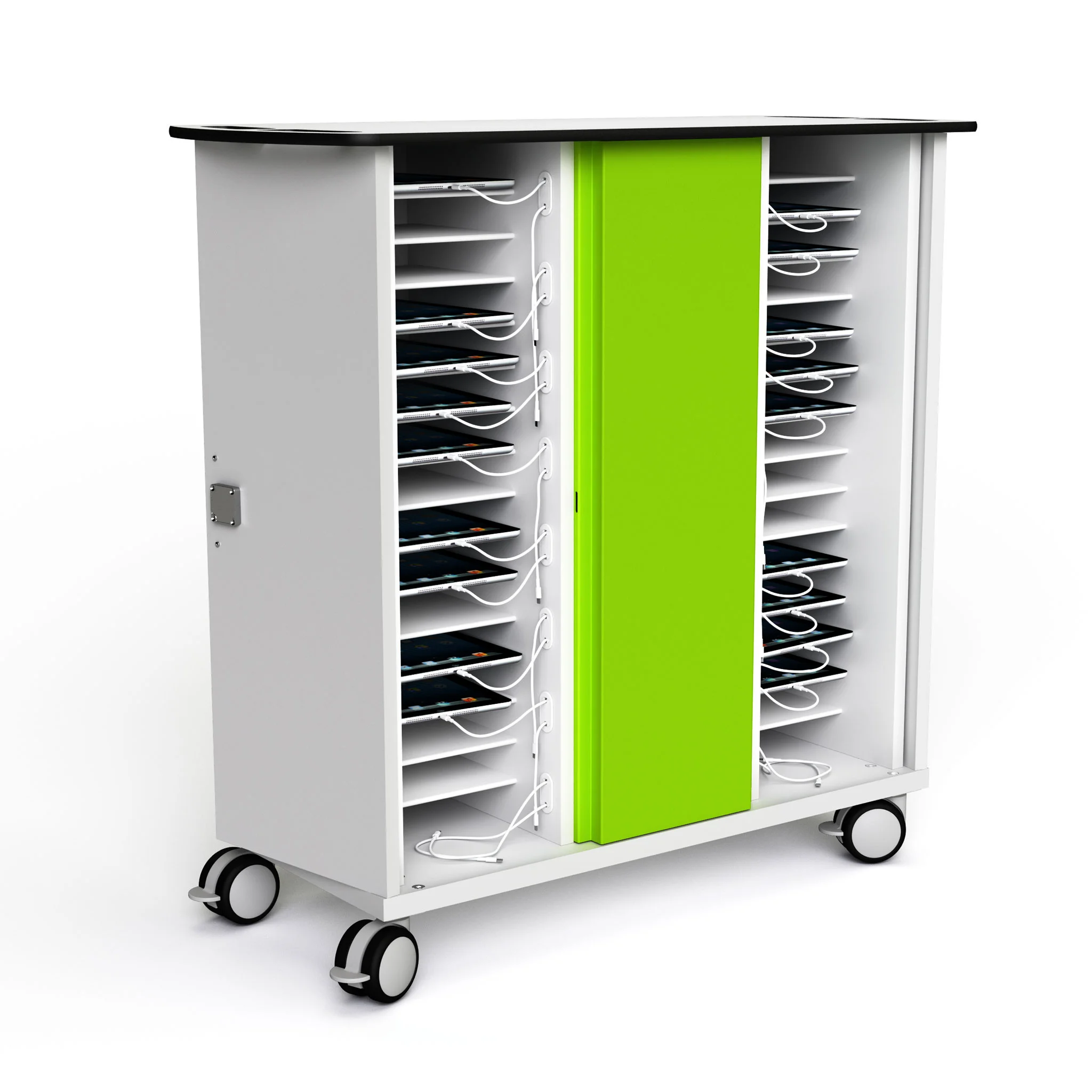 Ladegerät, Ladestation, Rollcontainer, Kartenhalter, Stromkabel