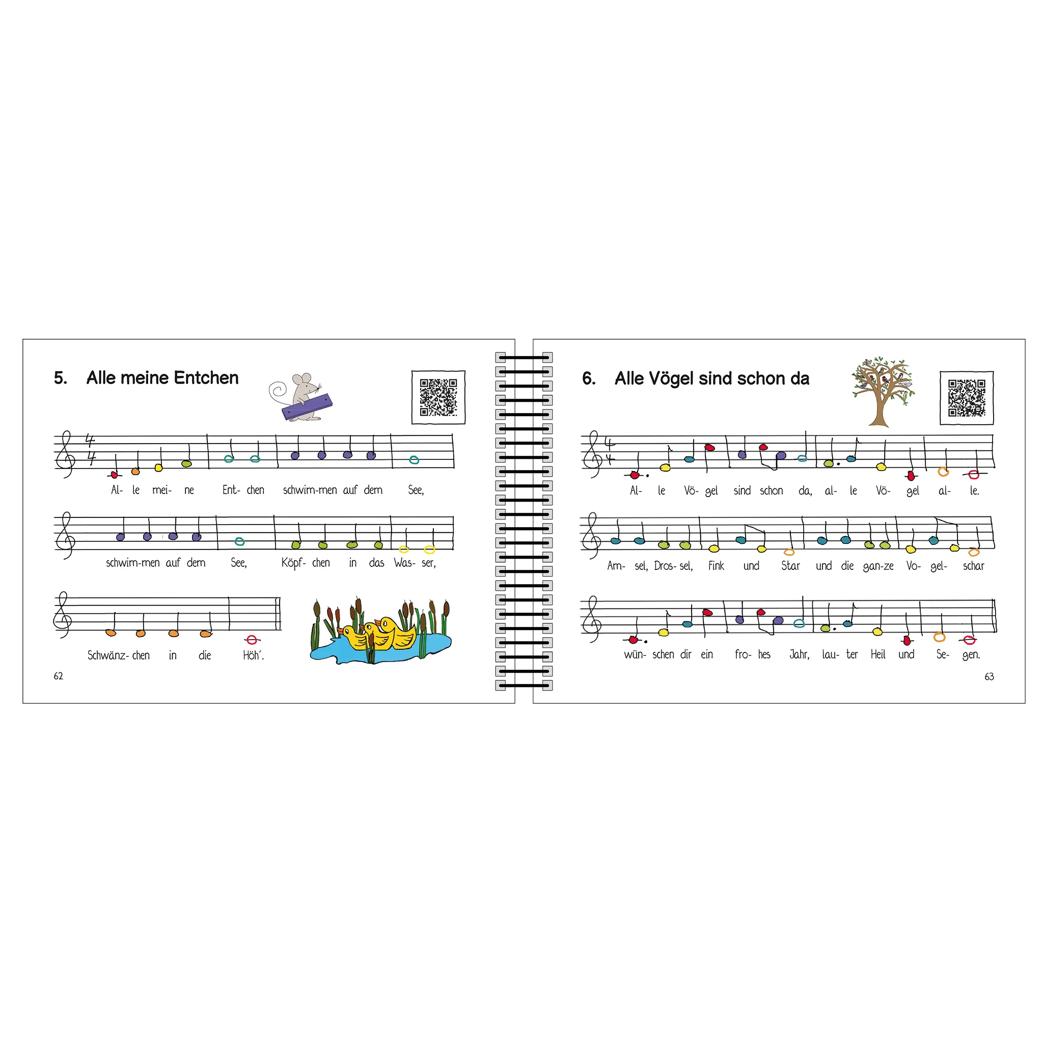 Notenblatt, Kinderbuch, Schule, Klaviernotation, Tiermotive