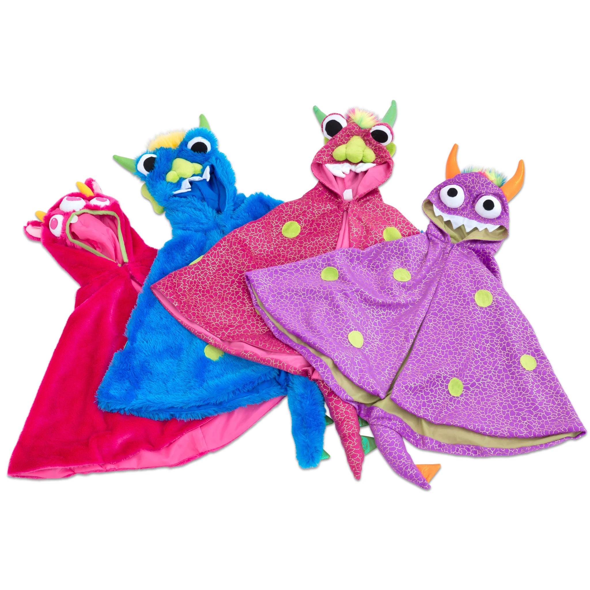 Plüsch-Puppentrick, Monster-Kostüm, Kapuzen-Pfauen, Beflockte Decke, Mehrfaches Set