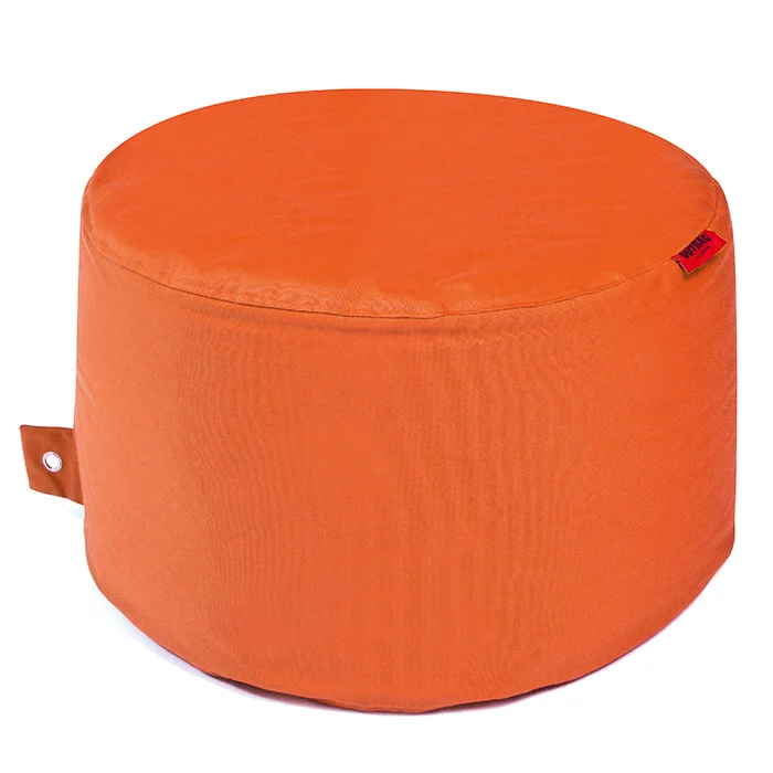 pouf, kissen, orange, runde form, bodenhocker