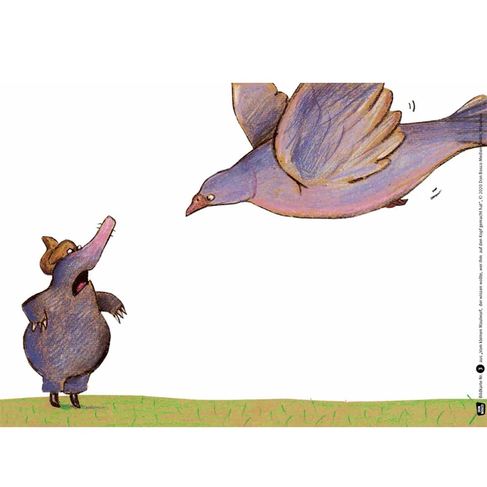 Vogel, fliegend, Ente, Cartoon, Szene