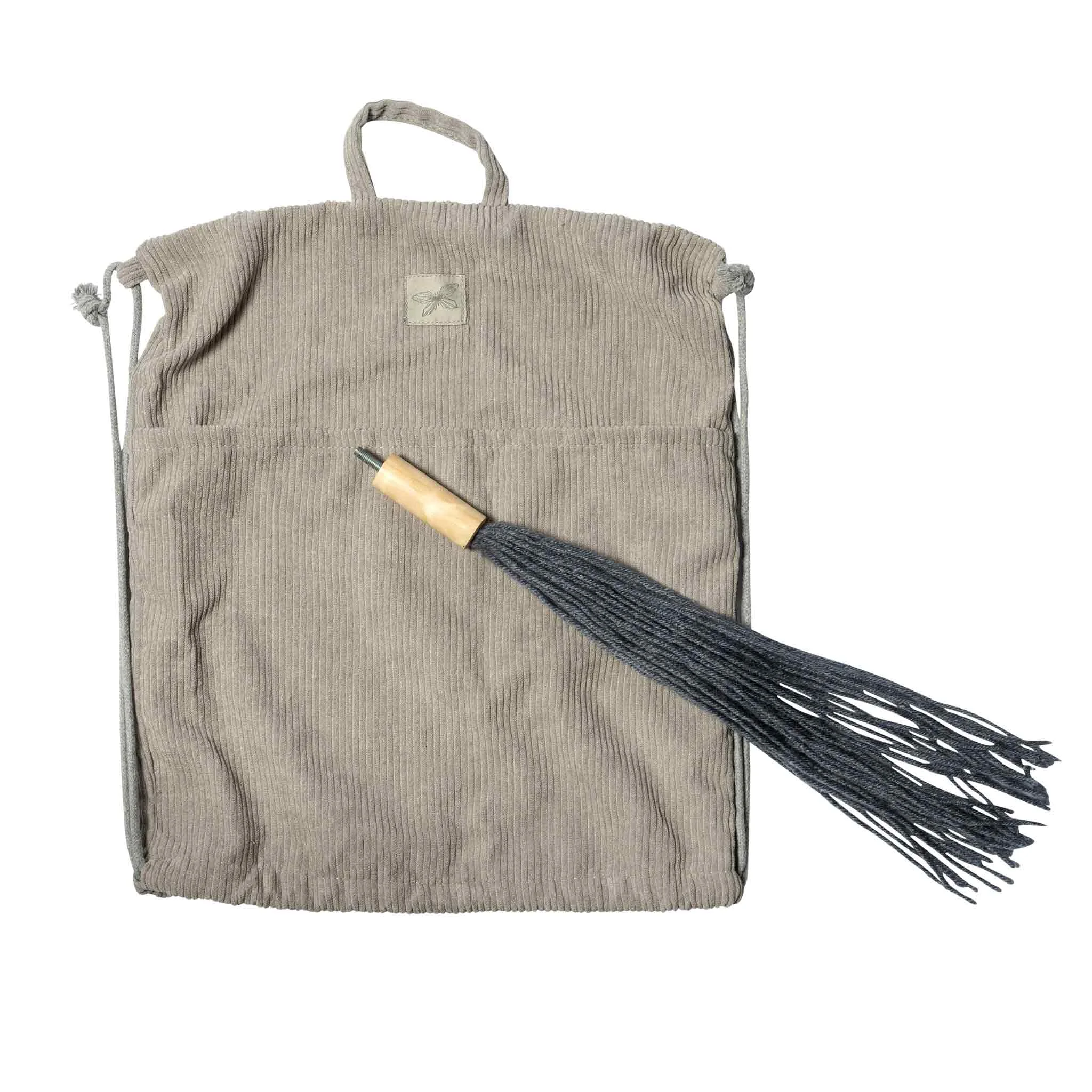 Kord-?, drawstring, beige, Rucksack, Quasten