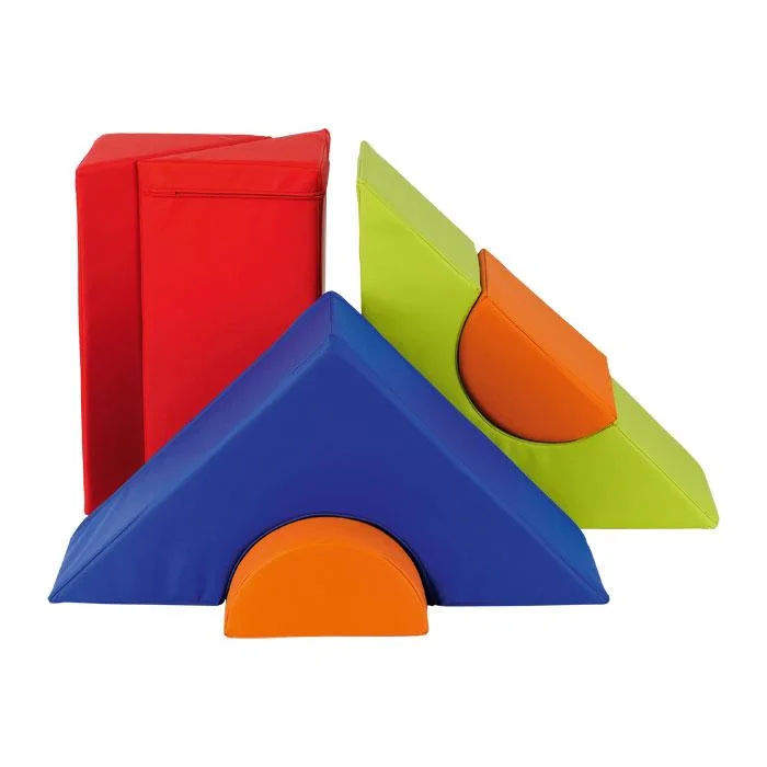 Puzzle blocks, Geometric shapes, Foam tiles, Colorful blocks, Triangular pyramid