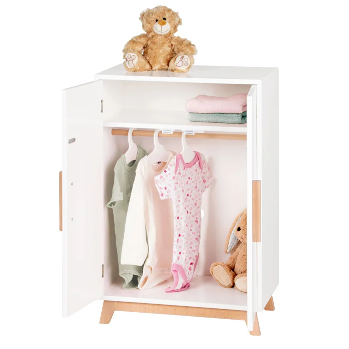 Kleiderschrank, Kinder, Kleidung, Hängestange, Holzgriffe