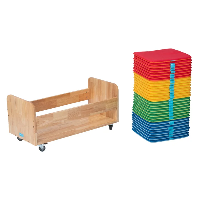 Holzwerkbank, Rollwagen, Kastenwagen, Kinderworkshop, Kunststoffstühle
