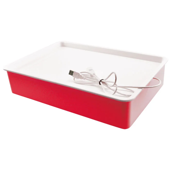 USB-Ladegerät, Schale, Rot, Aufladekabel, USB-Schale