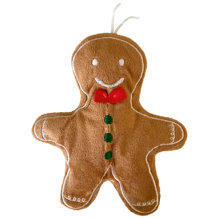 Lebkuchen, Gingerbread, Stofffigur, Weihnachtsdekoration, Knopfgrün