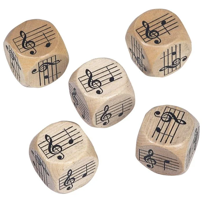 Holzwürfel, Notenblatt, Musikinstrument, Notenschrift, Würfelset