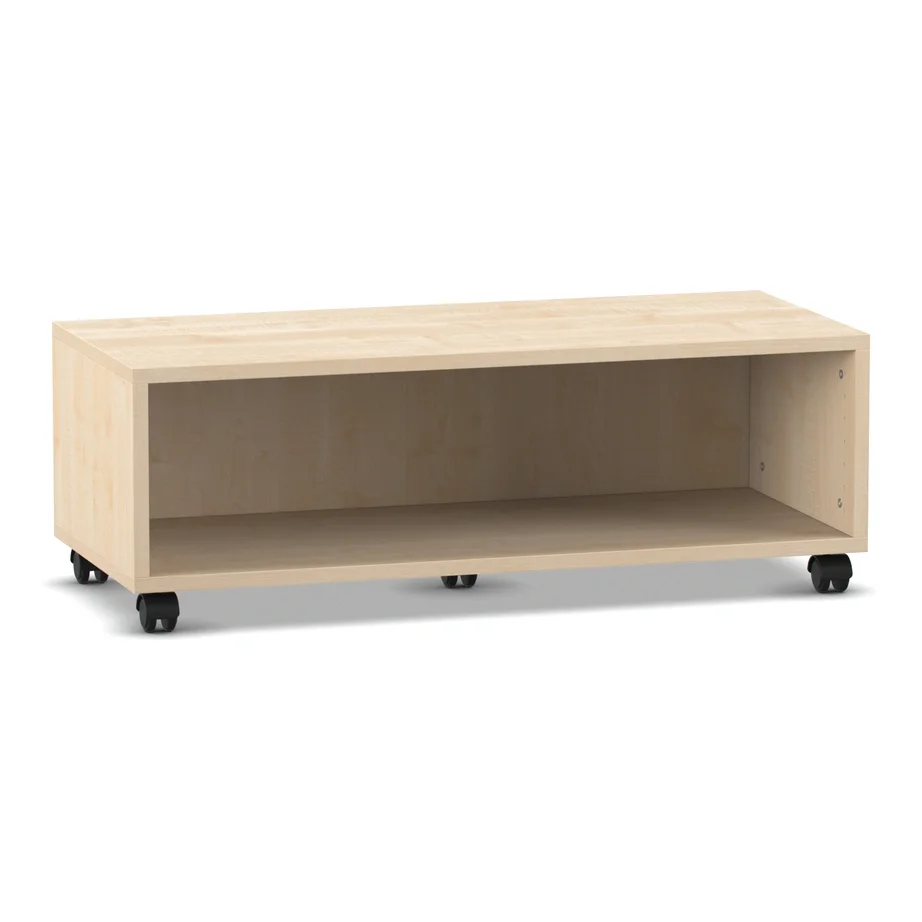Niedriges Sideboard, Holz, Aufbewahrungskästchen, Mobiles Regal, Offenes Fach