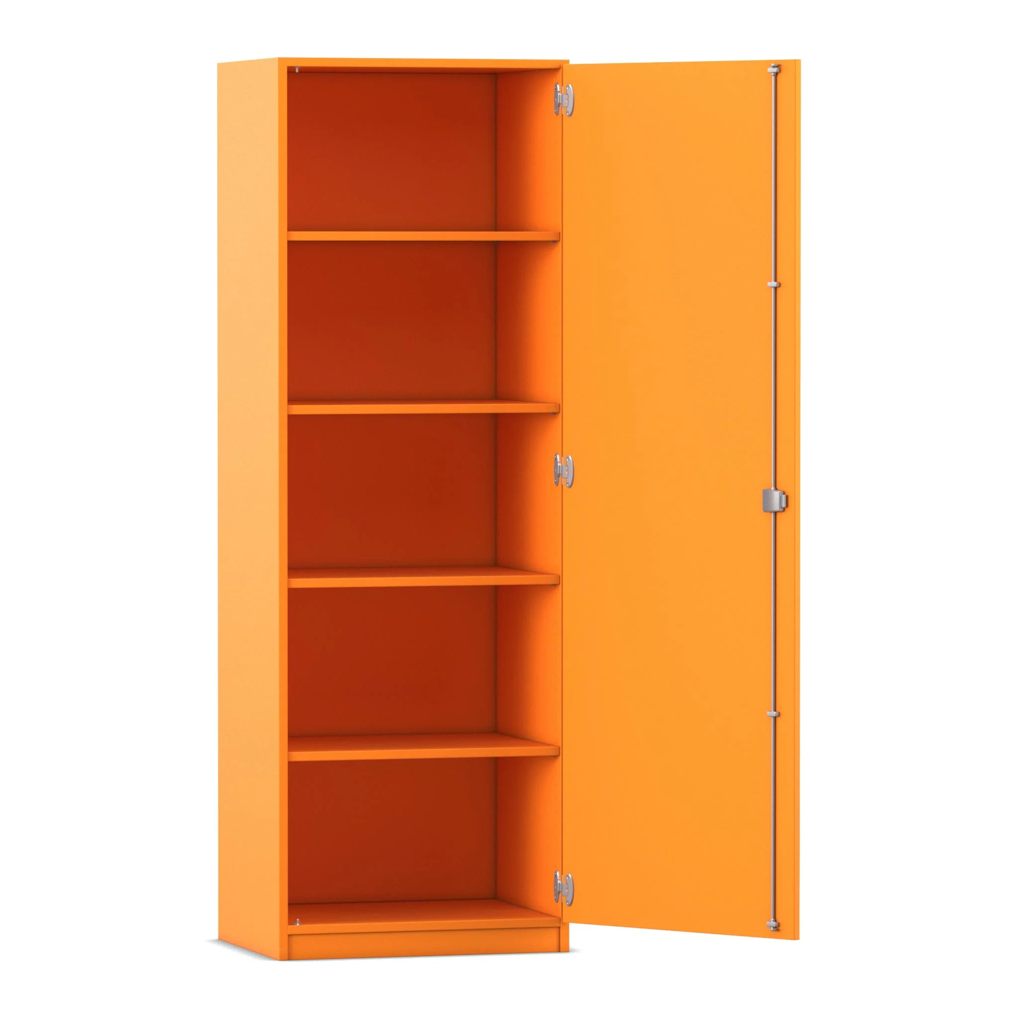 Schrank, Büroschrank, Regal, Metall, orange