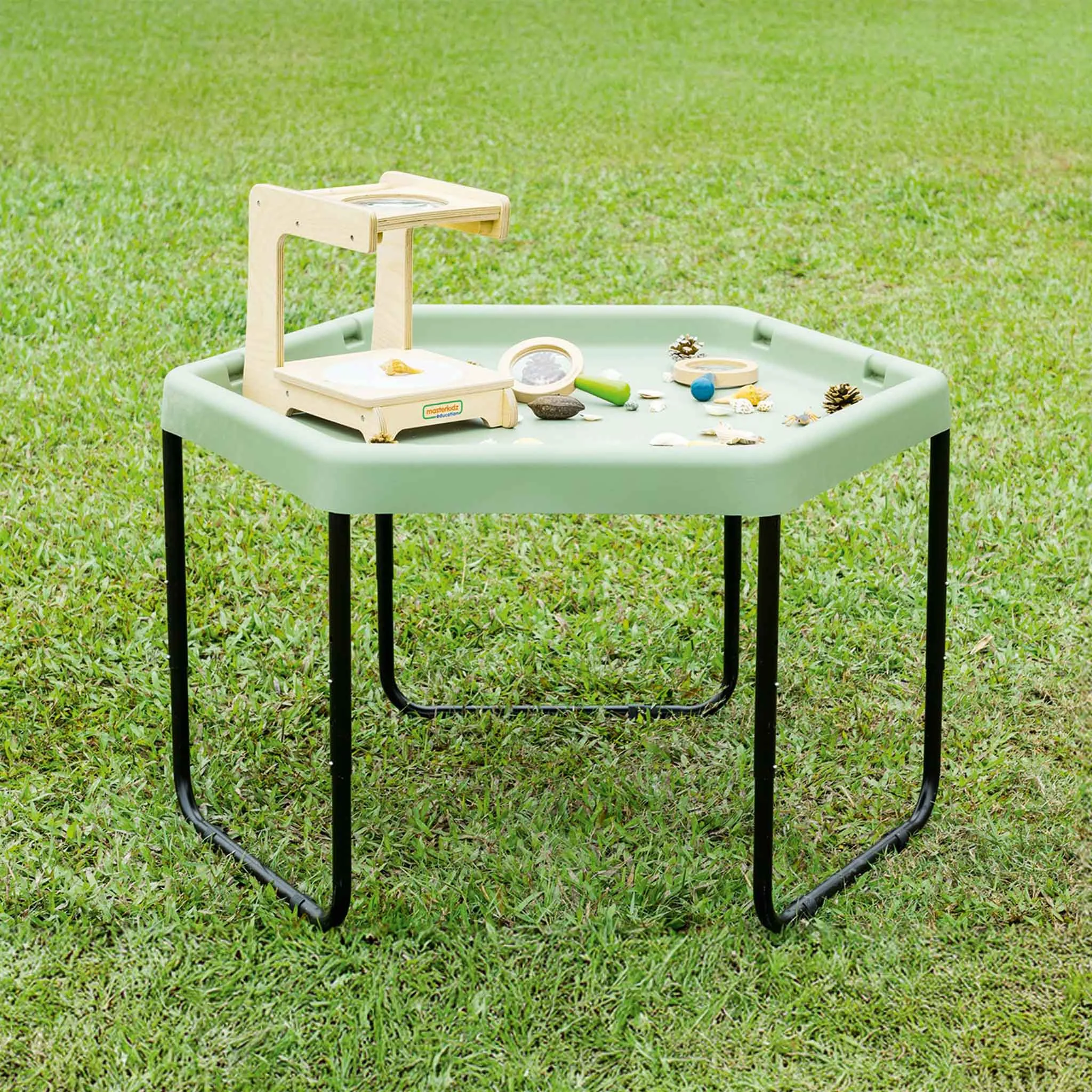Kinder-Tisch, Spielzeug-Tisch, Picknicktisch, Holzspielzeug, Grüner Spieltisch