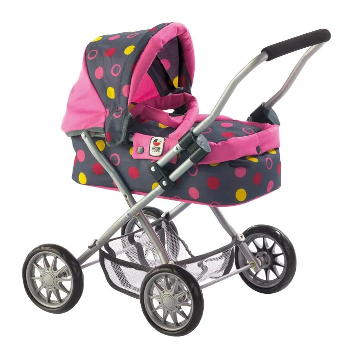Kindergarten, Babywagen, Stoffbezug, Polka-Dot, Rosa pink