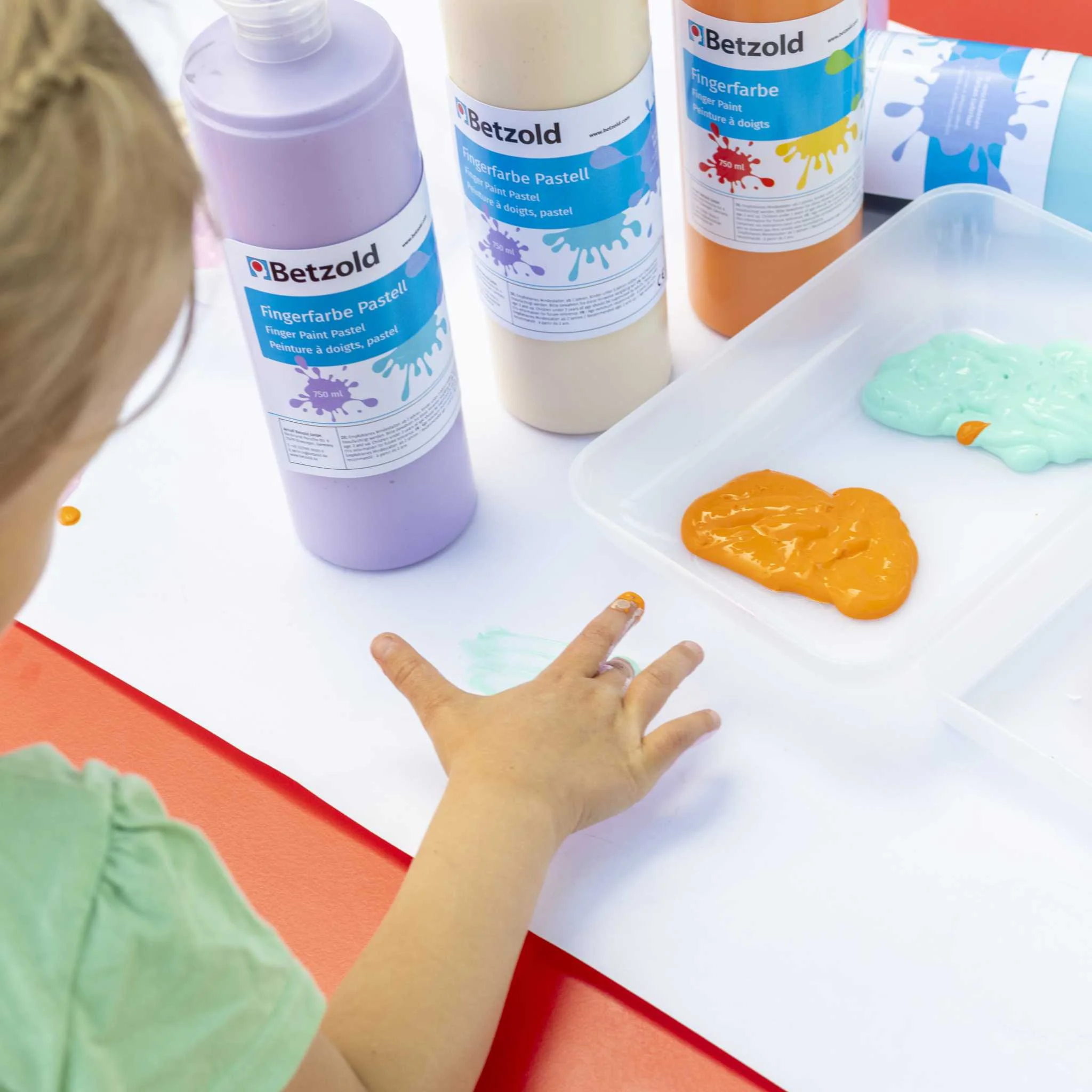 Fingerfarben, Pastell, Kunstset, Farbflaschen, Fingerfarbe
