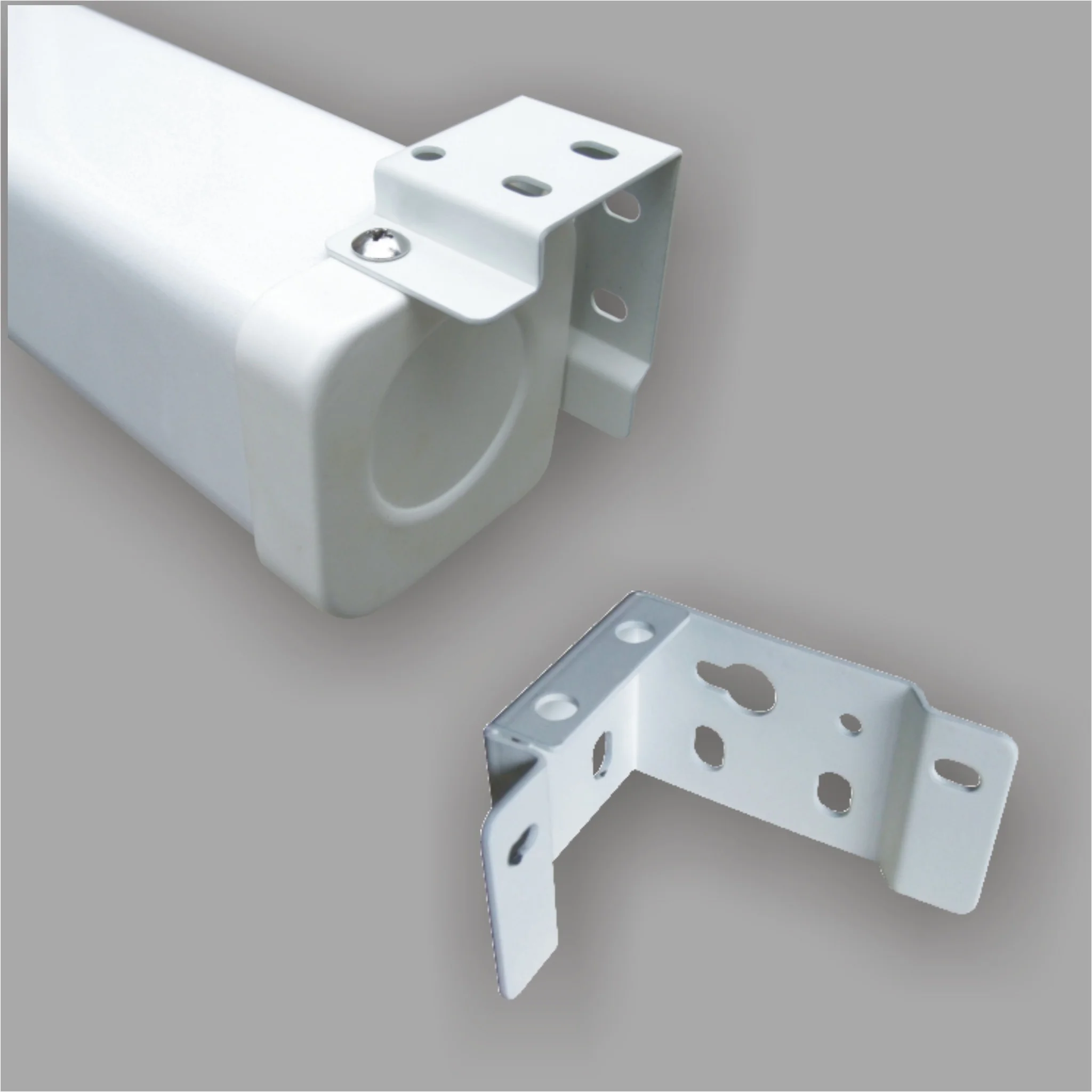 stück, schiene, halter, metall, weiß