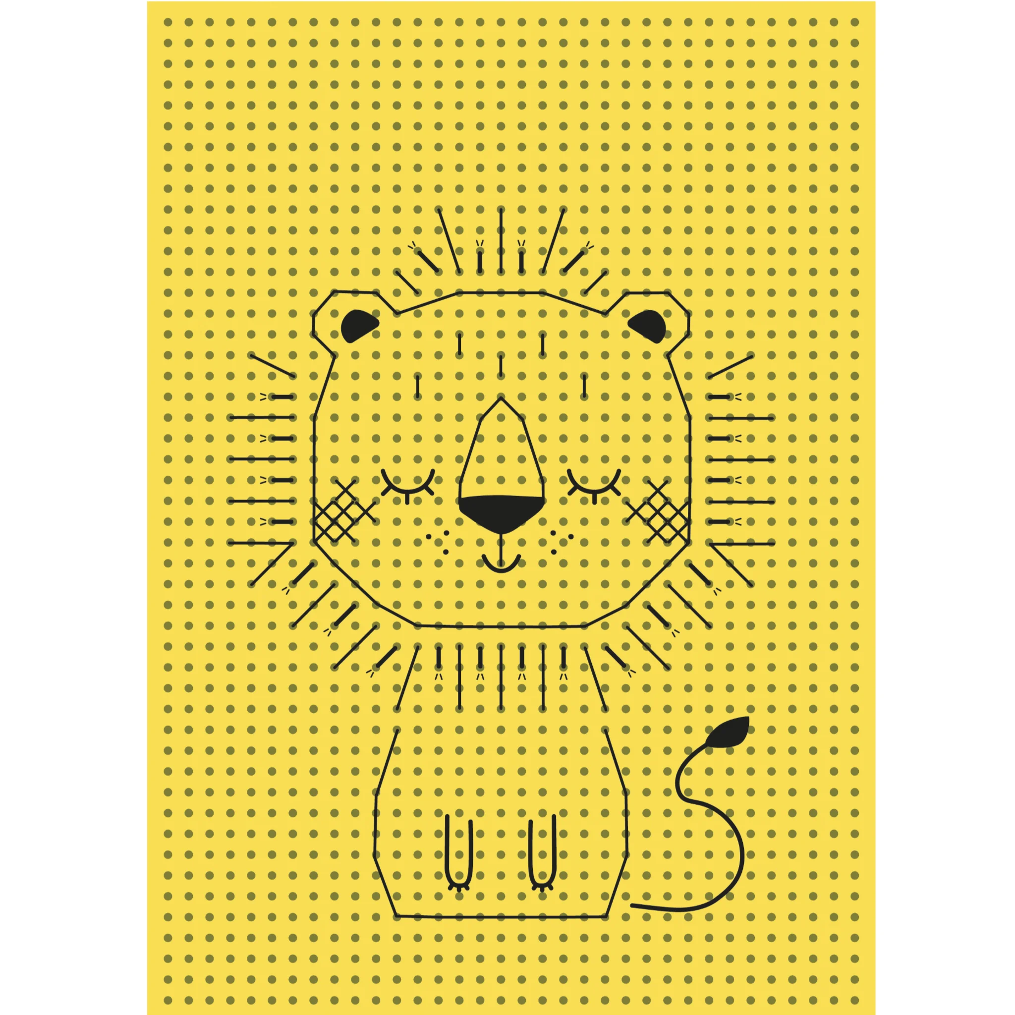 Löwe, niedlich, Kinder, Tier, Illustration