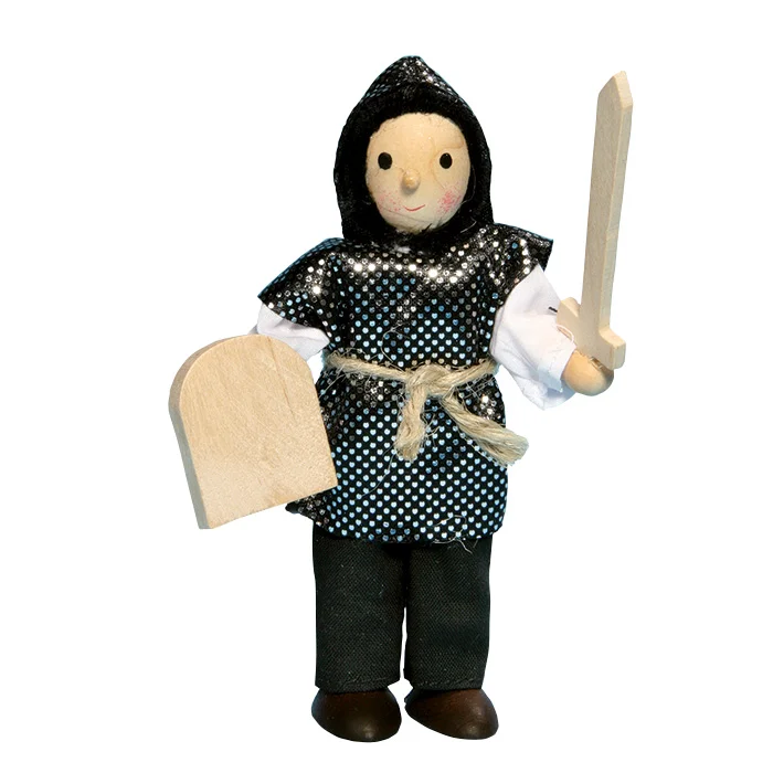 Biegepüppchen, Mittelalter, Ritter mit Schwert